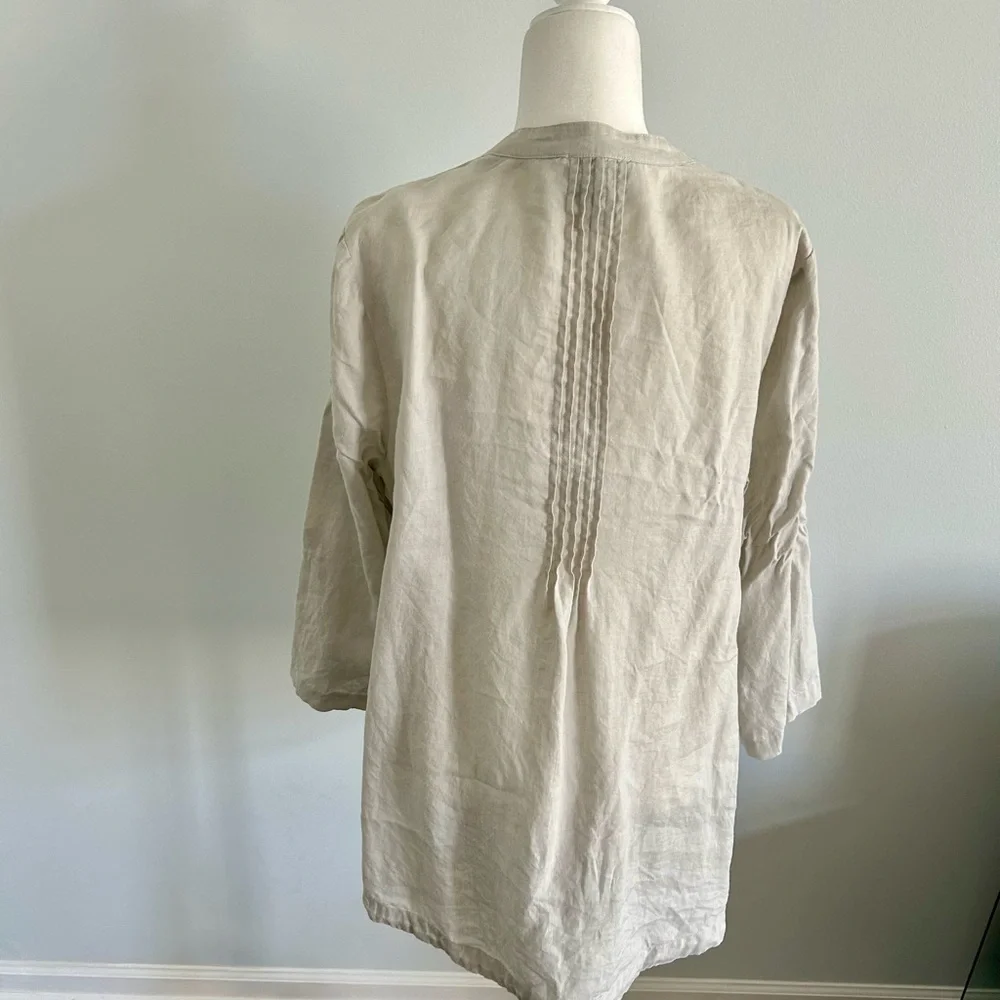 Cynthia Rowley Ladies Linen Top - Size 1X - Picture 2 of 7